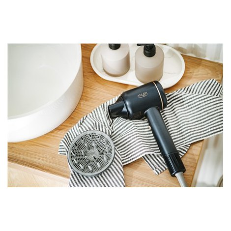 Adler Hair Dryer | AD 2270 SUPERSPEED | 1600 W | Number of temperature settings 3 | Ionic function | Diffuser nozzle | Black - 11